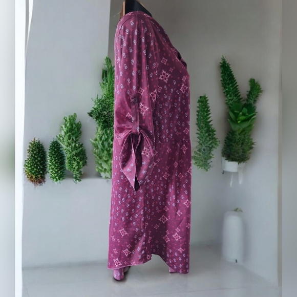 Style & Co Long Maroon Tunic Top - Picture 3 of 9